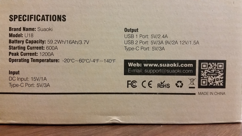 Illustration for article titled Suaoki U18 Li-Ion jump box review